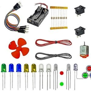 STEM DIY Electronic Science Kit for Kids (Age 8+) | Breadboard Experiments with LED, Motor, Buzzer, LDR | Perfect for School Projects & Science Fair Learning
